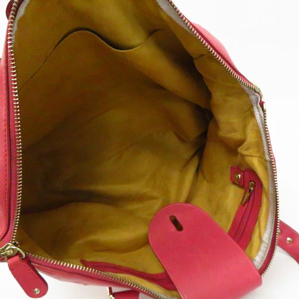 実際に弊社で買取させて頂いた【ショルダー欠品】JIMMY CHOO/ジミーチュウ 鍵チャーム付き ロゴ入り レザー2wayトートバッグの画像 3枚目