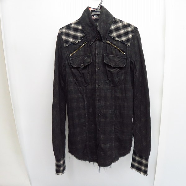 実際に弊社で買取させて頂いたLGB/ルグランブルー SHIRT-G/M チェック ウエスタン フランネルシャツ 1