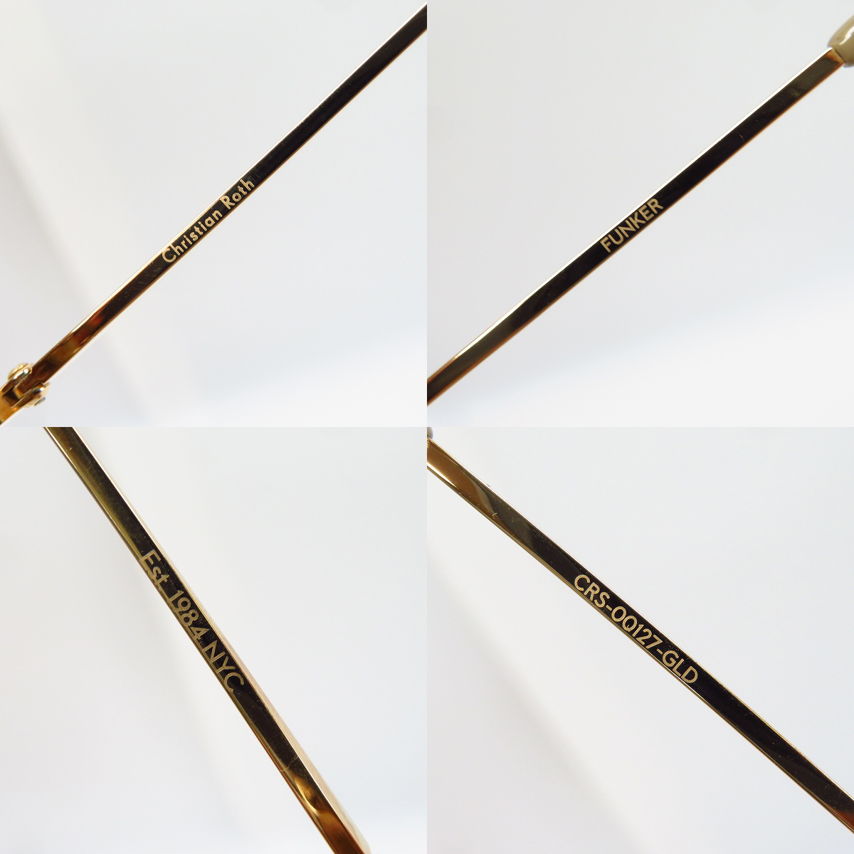 実際に弊社で買取させて頂いたChristian Roth/クリスチャンロス FUNKER サングラス/アイウェア CRS-00127-GLDの画像 5枚目