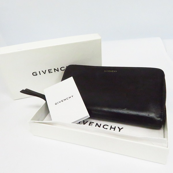 実際に弊社で買取させて頂いたGIVENCHY/ジバンシー ラムスキン ラウンドファスナー長財布 13M6199-092-001の画像 9枚目