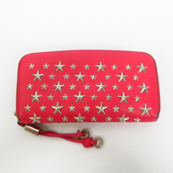 実際に弊社で買取させて頂いたJIMMY CHOO/ジミーチュウ FILIPA スタースタッズ ラウンドファスナー長財布 110324