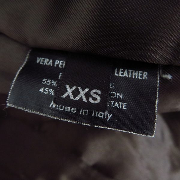 実際に弊社で買取させて頂いたNeil Barrett/ニールバレット BUFFALO LEATHER/バッファローレザー シワ加工 M-65 ジャケット/ライダース XXSの画像 4枚目