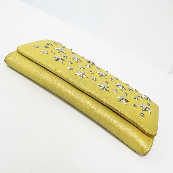 実際に弊社で買取させて頂いたJIMMY CHOO/ジミーチュウ スタースタッズ×ラインストーン 二つ折り長財布の画像 2枚目