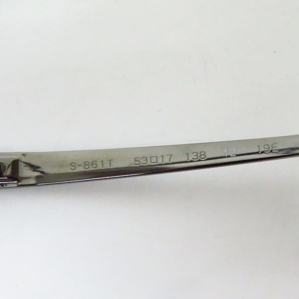 実際に弊社で買取させて頂いた999.9/フォーナインズ TITANIUM/チタン METAL FRAME/メタルフレーム 眼鏡/メガネ S-861Tの画像 4枚目
