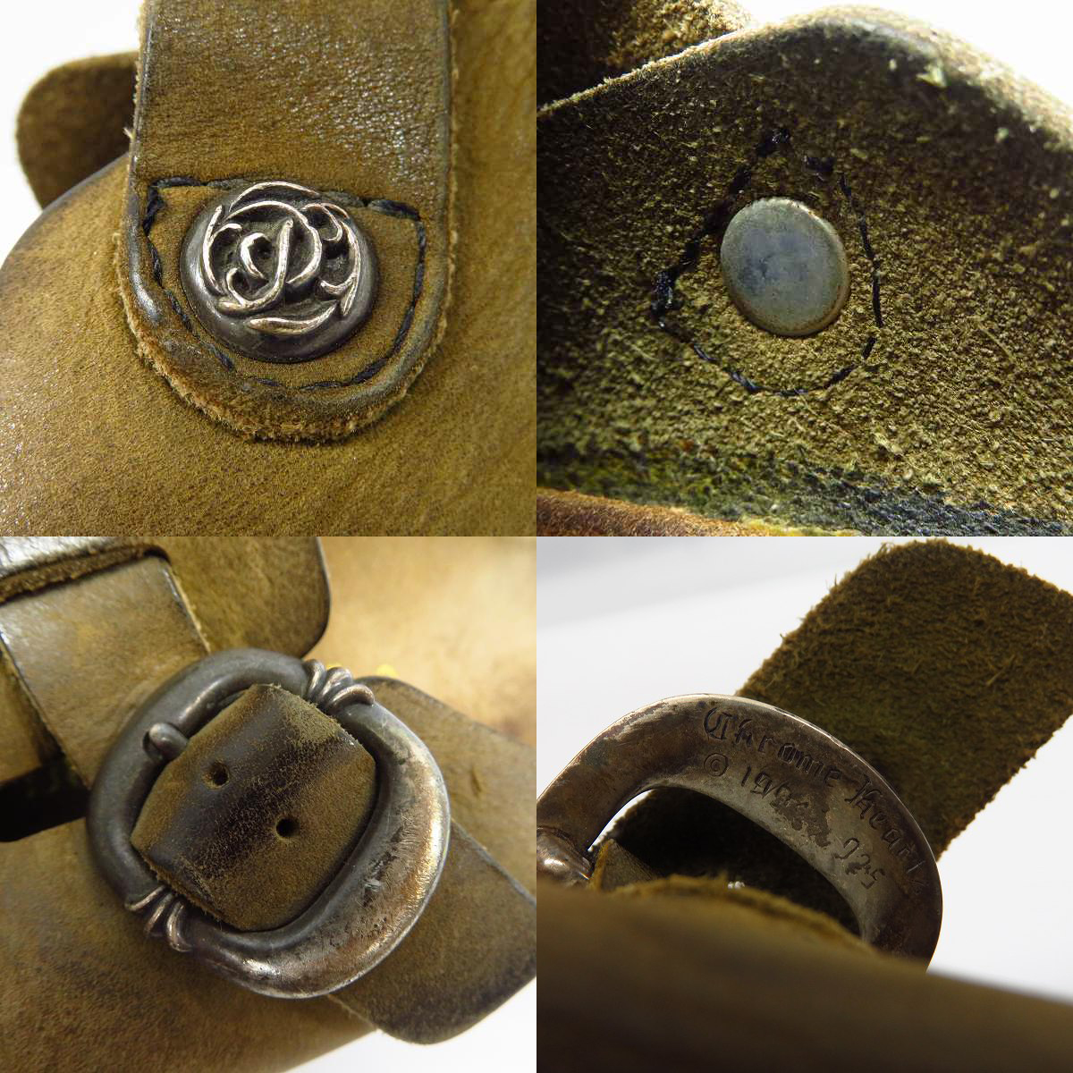 実際に弊社で買取させて頂いた【難有】CHROME HEARTS/クロムハーツ×BIRKENSTOCK/ビルケンシュトック  ボストン ガンスリンガーレザーサンダル/40の画像 6枚目