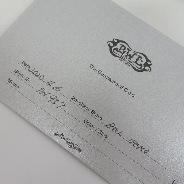 実際に弊社で買取させて頂いた【ギャラ付き】BILL WALL LEATHER/ビルウォールレザー BWL ミディアム Whale Tail/ホエールテイル ネックレス PN957の画像 9枚目