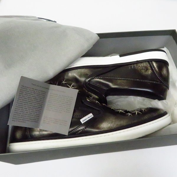 実際に弊社で買取させて頂いたJIMMY CHOO/ジミーチュウ 132GROVE スタースタッズ スリッポン/シューズ 43の画像 6枚目