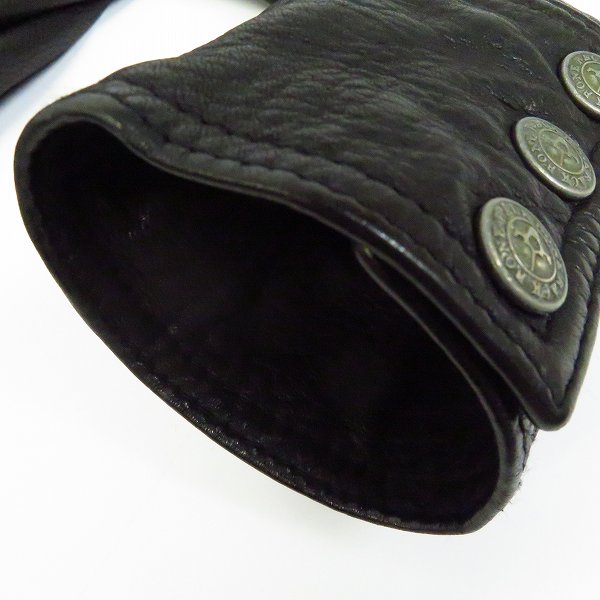 実際に弊社で買取させて頂いたBACKBONE/バックボーン ディアスキン ディアスキン シングル レザージャケット Mの画像 4枚目