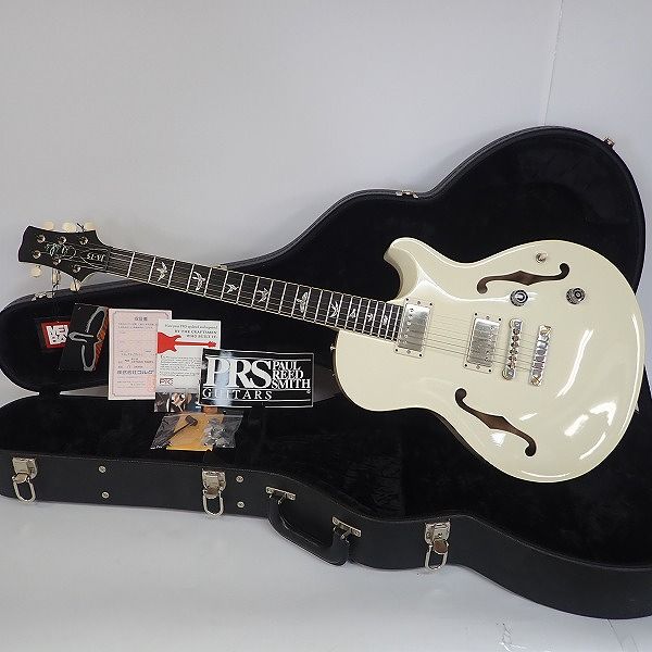 実際に弊社で買取させて頂いた★PRS Paul Reed Smith/ポールリードスミス JA-15 Antique White フルアコ 2011年製 ハードケース付
