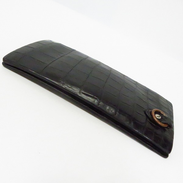 実際に弊社で買取させて頂いたBACKLASH/バックラッシュ オイルクロコ 長財布/ロングウォレットの画像 2枚目
