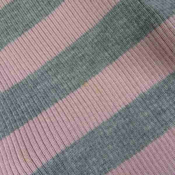 実際に弊社で買取させて頂いた BURBERRY BLUE LABEL/バーバリーブルーレーベル リブニット セーター ボーダー タートルネック/38の画像 6枚目