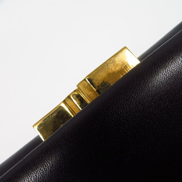 実際に弊社で買取させて頂いたGIVENCHY/ジバンシィ がま口 ロゴ型押しレザー 三つ折り財布の画像 5枚目