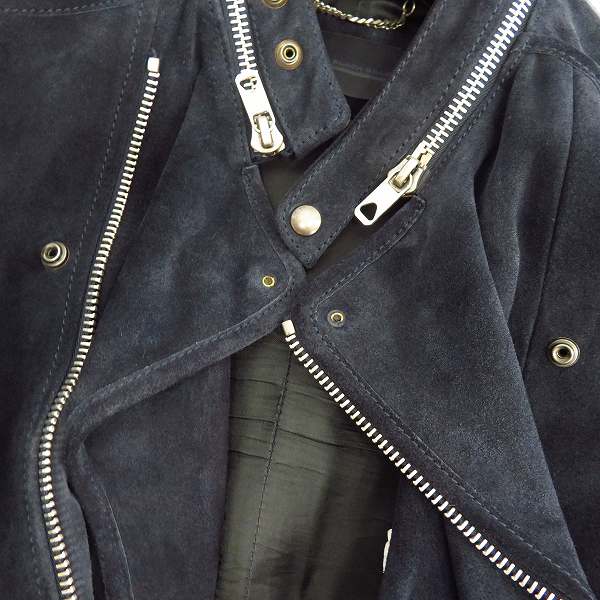 実際に弊社で買取させて頂いたDIESEL BLACK GOLD/ディーゼルブラックゴールド  スエード/スウェード ダブルライダース ジャケット 46の画像 6枚目