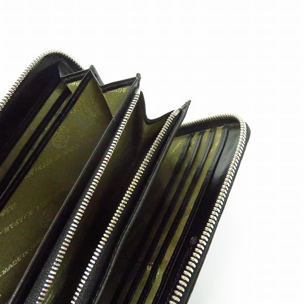 実際に弊社で買取させて頂いたMASTERPIECE/マスターピース ラウンドジップウォレット/長財布 シボ革の画像 3枚目