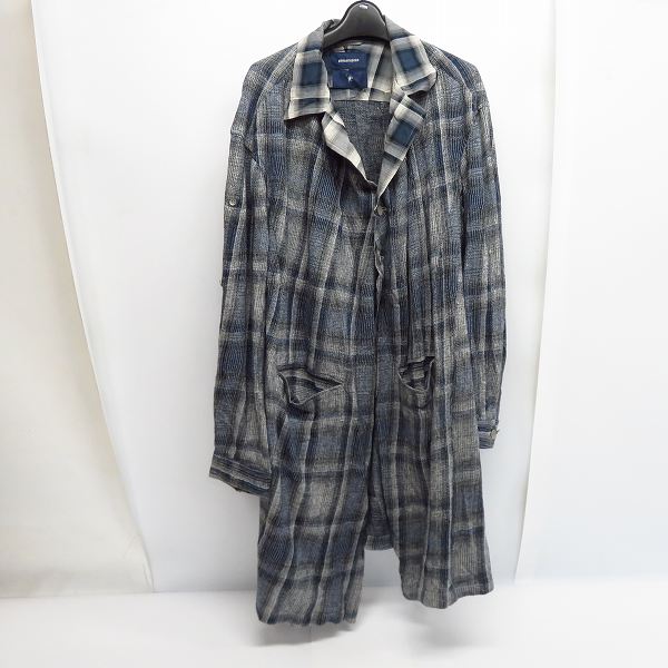 実際に弊社で買取させて頂いたMIHARA YASUHIRO/ミハラヤスヒロ チェック柄 ロングカーディガン 71091178/48