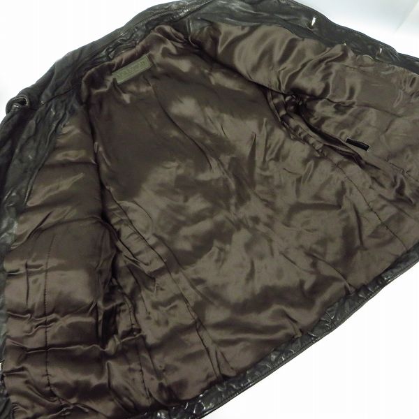 実際に弊社で買取させて頂いたNeil Barrett/ニールバレット BUFFALO LEATHER/バッファローレザー シワ加工 M-65 ジャケット/ライダース XXSの画像 2枚目