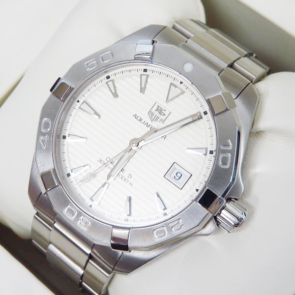 実際に弊社で買取させて頂いたTAG Heuer/タグホイヤー AQUARACER/アクアレーサー キャリバー5 自動巻き 腕時計 WAY2111-1