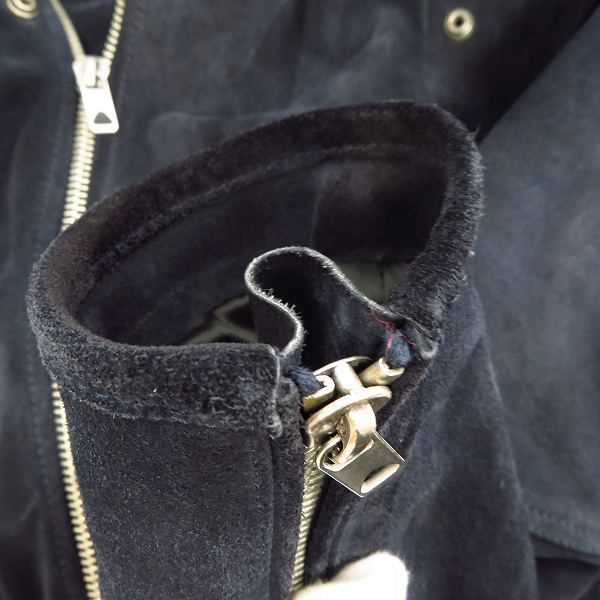 実際に弊社で買取させて頂いたDIESEL BLACK GOLD/ディーゼルブラックゴールド  スエード/スウェード ダブルライダース ジャケット 46の画像 7枚目
