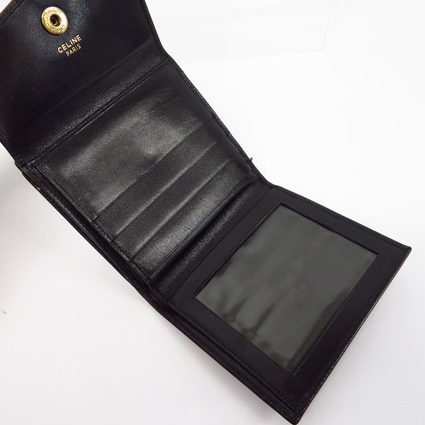 実際に弊社で買取させて頂いたCELINE/セリーヌ ロゴボタン レザー 三つ折り財布の画像 3枚目