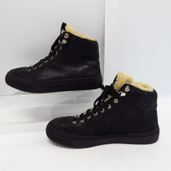 実際に弊社で買取させて頂いたJIMMY CHOO/ジミーチュウ ボアマウンテンスニーカー ハイカット/42の画像 3枚目