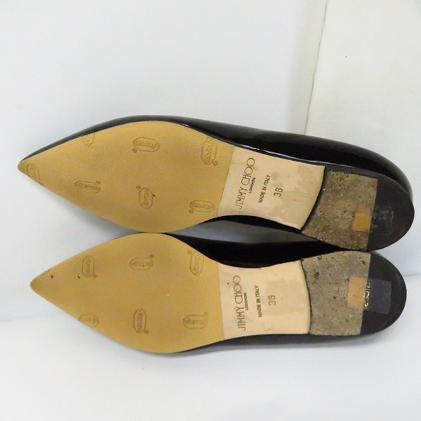 実際に弊社で買取させて頂いたJIMMY CHOO/ジミーチュウ ATTILA パンプス エナメル ブラック/36の画像 2枚目