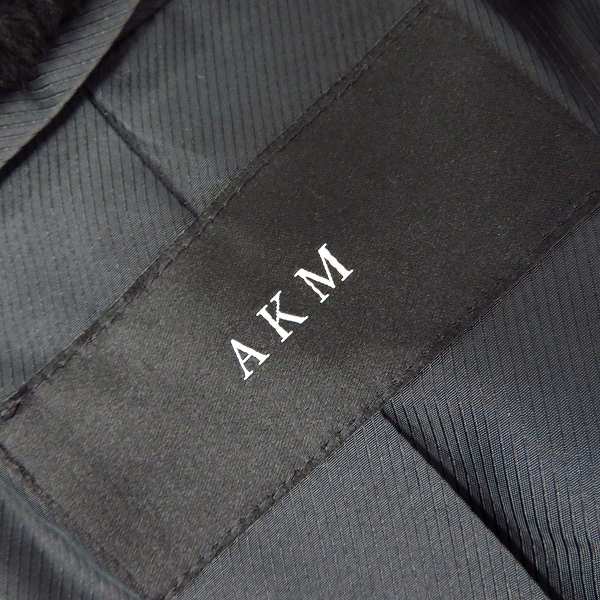 実際に弊社で買取させて頂いたAKM/エーケーエム riba lamb stand riders ラムレザー/羊革 シングル ライダースジャケット B242 ブラック/Lの画像 3枚目