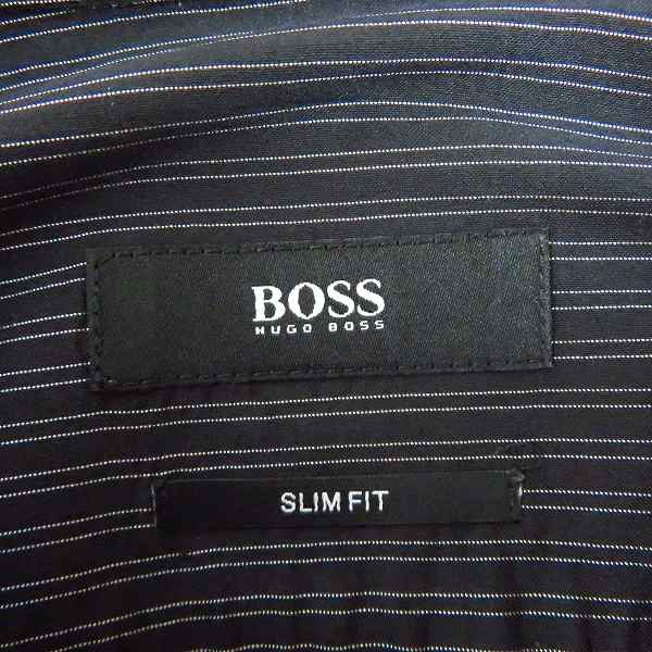 実際に弊社で買取させて頂いたHUGO BOSS/ヒューゴボス スリムフィット 光沢入り ストライプ柄ドレスシャツ 44の画像 2枚目