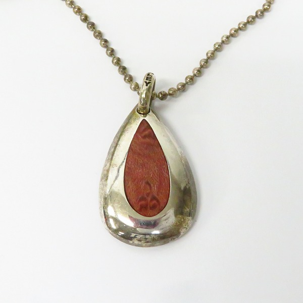 実際に弊社で買取させて頂いたSTANLEY GUESS/スタンリーゲス 雫型 ウッド ネックレス/ペンダントの画像 1枚目