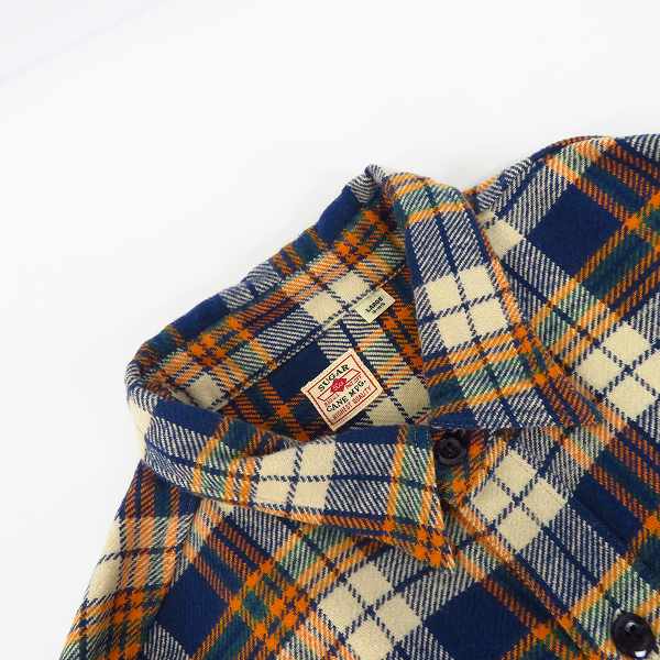 実際に弊社で買取させて頂いたSUGAR CANE/シュガーケーン ツイルチェックロングスリーブワークシャツ/SC27383/Lの画像 4枚目