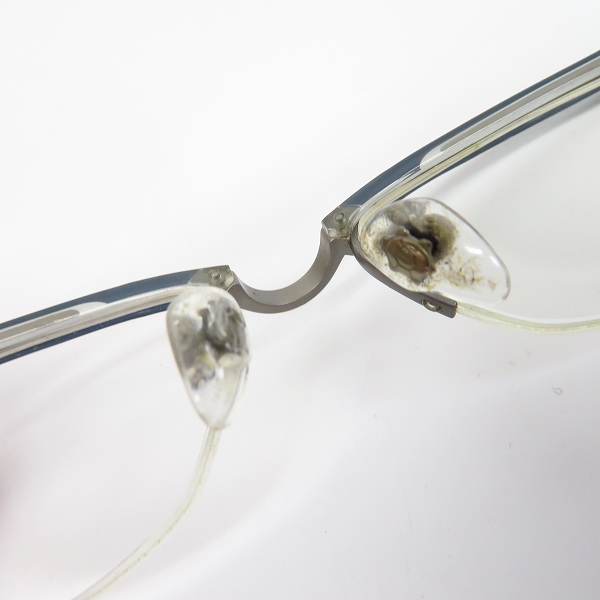 実際に弊社で買取させて頂いた999.9/フォーナインズ 度入り メガネフレーム ハーフリム M-902の画像 3枚目