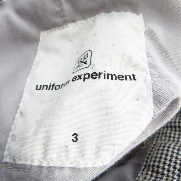 実際に弊社で買取させて頂いたuniform experiment/ユニフォームエクスペリメント 千鳥格子柄 ハーフパンツ UE-110028 Size：3の画像 2枚目