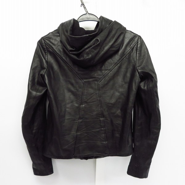 実際に弊社で買取させて頂いたELMUT LANG/ヘルムート ラング フーディー レザージャケット/Sの画像 1枚目