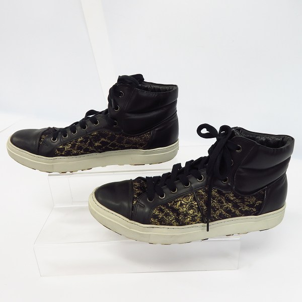 実際に弊社で買取させて頂いたMIHARA YASUHIRO/ミハラヤスヒロ 西陣織切替 ハイカットスニーカー ビブラムソール/27の画像 3枚目