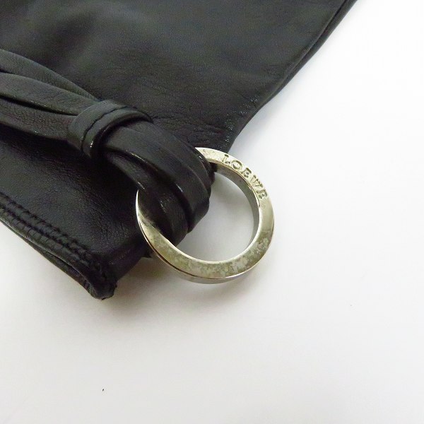 実際に弊社で買取させて頂いたLOEWE/ロエベ レザーグローブ 手袋 ブラックの画像 5枚目
