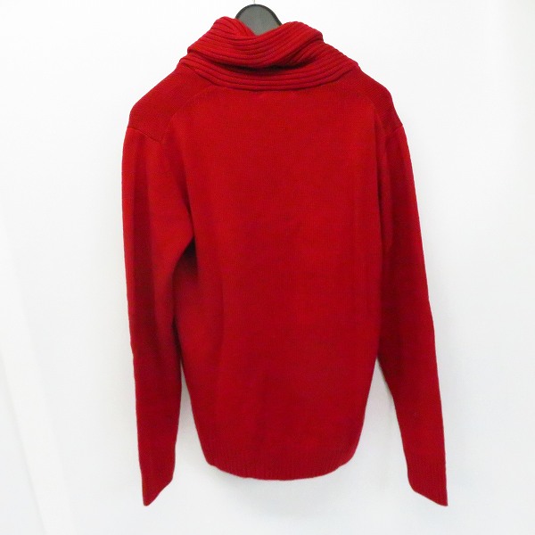 実際に弊社で買取させて頂いたEDIFICE/エディフィス くるみボタン ショールカラー ウールニット 40の画像 1枚目