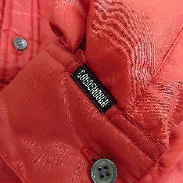 実際に弊社で買取させて頂いたGOOD ENOUGH/グッドイナフ ダウンジャケット レッド size：Mの画像 3枚目