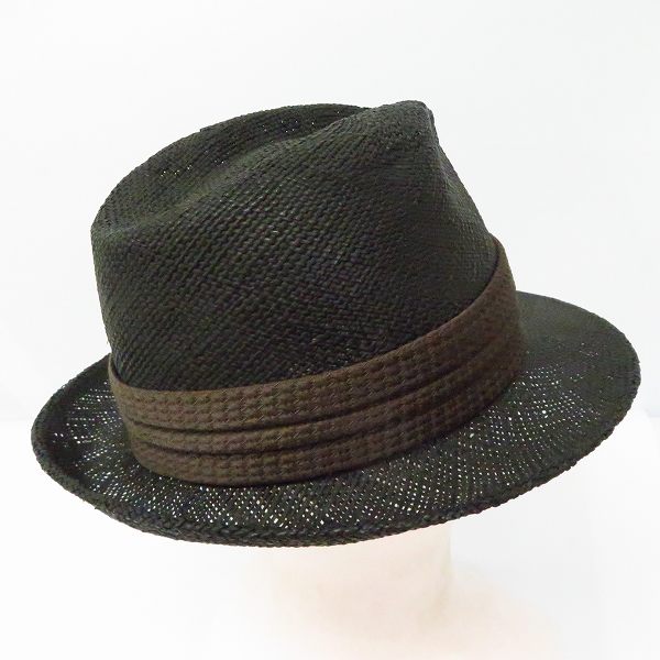 実際に弊社で買取させて頂いたCA4LA/カシラ ブラック/ブラウン 中折れハットの画像 2枚目