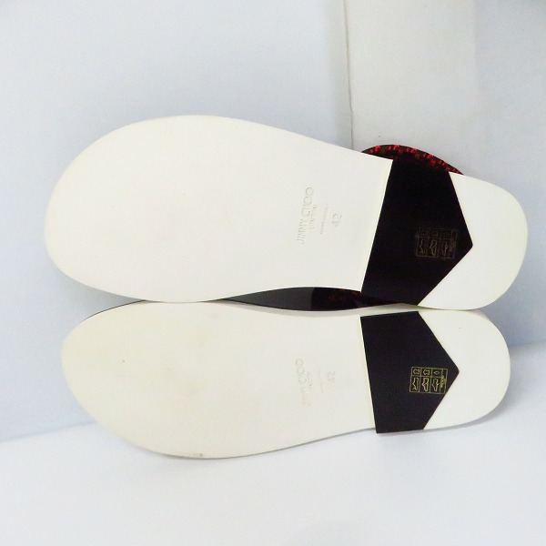 実際に弊社で買取させて頂いたJimmy Choo/ジミーチュウ 19AW ATO コードストラップサンダル 42の画像 2枚目