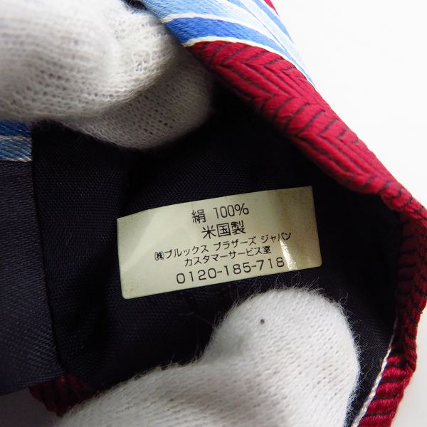 実際に弊社で買取させて頂いたBROOKS BROTHERS/ブルックスブラザーズ アメリカ製 ストラップ柄ネクタイ の画像 2枚目