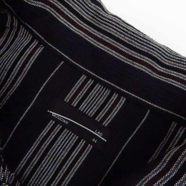 実際に弊社で買取させて頂いたLAD MUSICIAN/ラッドミュージシャン RAYON STRIPE BIG SHIRT/レーヨン ストライプ ビッグシャツ 2217-116/44の画像 2枚目
