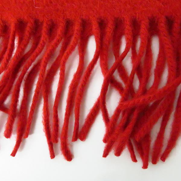 実際に弊社で買取させて頂いたEDIFICE/エディフィス カシミヤ マフラー レッド系 の画像 2枚目