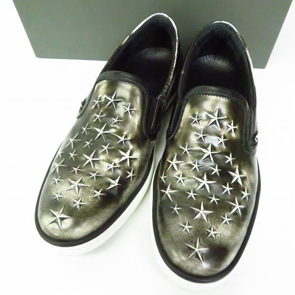 実際に弊社で買取させて頂いたJIMMY CHOO/ジミーチュウ 132GROVE スタースタッズ スリッポン/シューズ 43