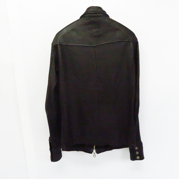 実際に弊社で買取させて頂いたBACKBONE/バックボーン ディアスキン ディアスキン シングル レザージャケット Mの画像 1枚目