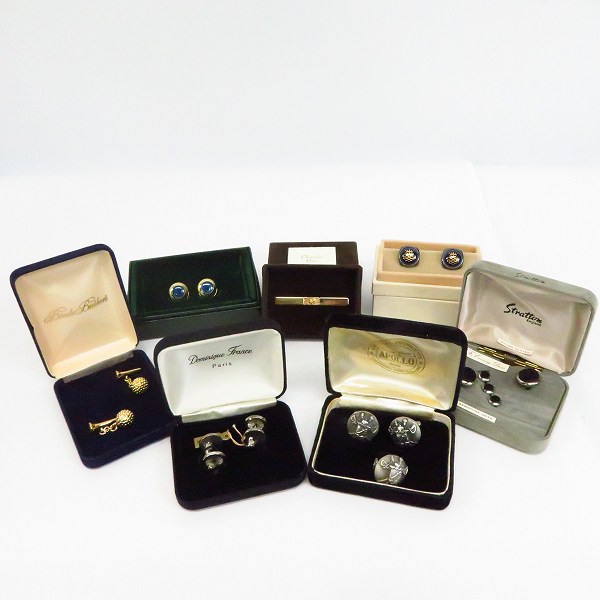 実際に弊社で買取させて頂いたChristian Dior/DOMINIQUE FRANCE/Brooks Brothers/ROYAL COPENHAGEN/STRATTON 等 カフス/ネクタイピン/7点セット