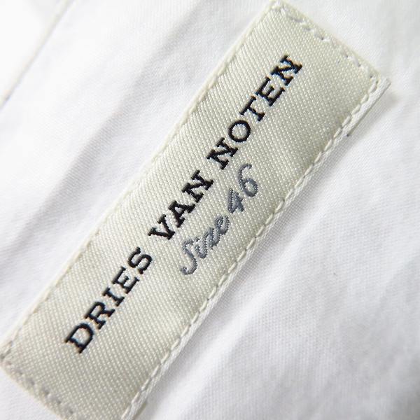 実際に弊社で買取させて頂いた【未使用】DRIES VAN NOTEN/ドリスヴァンノッテン ワッペン 3 コットンシャツ/46の画像 2枚目
