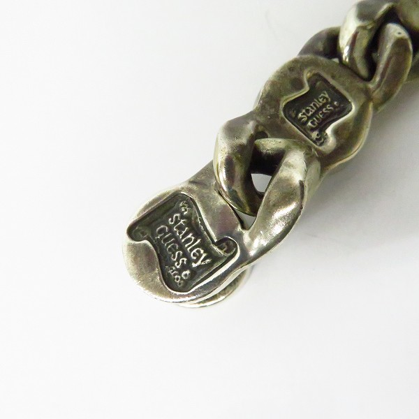 実際に弊社で買取させて頂いた 【ギャラ付き】STANLEY GUESS/スタンリーゲス ラウンドウッド インレイ リンククリップ ブレスレットの画像 4枚目