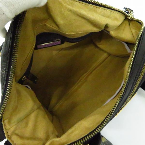 実際に弊社で買取させて頂いたJIMMY CHOO/ジミーチュウ ロゴプレート レザーハンドバッグ の画像 3枚目