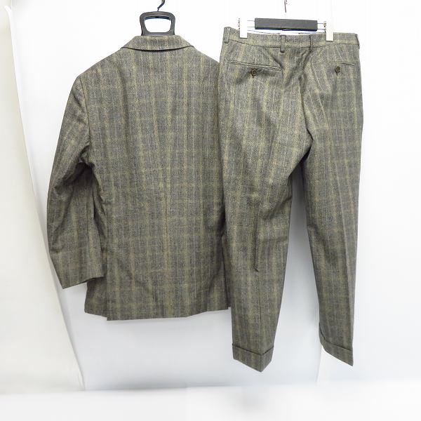 実際に弊社で買取させて頂いたBURBERRY LONDON/バーバリーロンドン ウール千鳥柄 スーツセットアップ/48の画像 1枚目