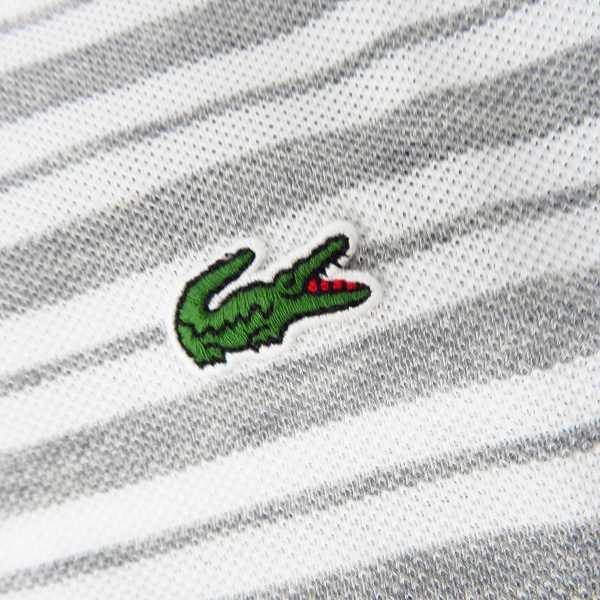 実際に弊社で買取させて頂いたLACOSTE/ラコステ 鹿の子コットン ボーダー ポロシャツ PH2047/DH2017/FR4 2点セットの画像 6枚目