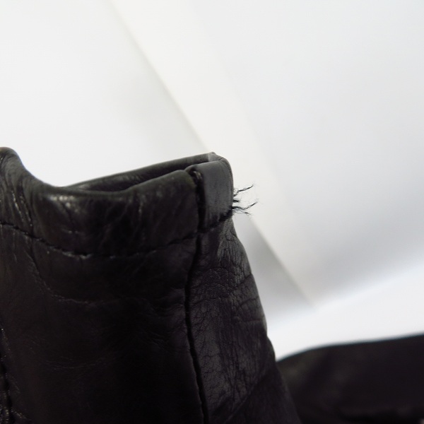 実際に弊社で買取させて頂いたBACKLASH/バックラッシュ ジャパンカーフ ダブルライダースジャケット 1368-02/Sの画像 7枚目